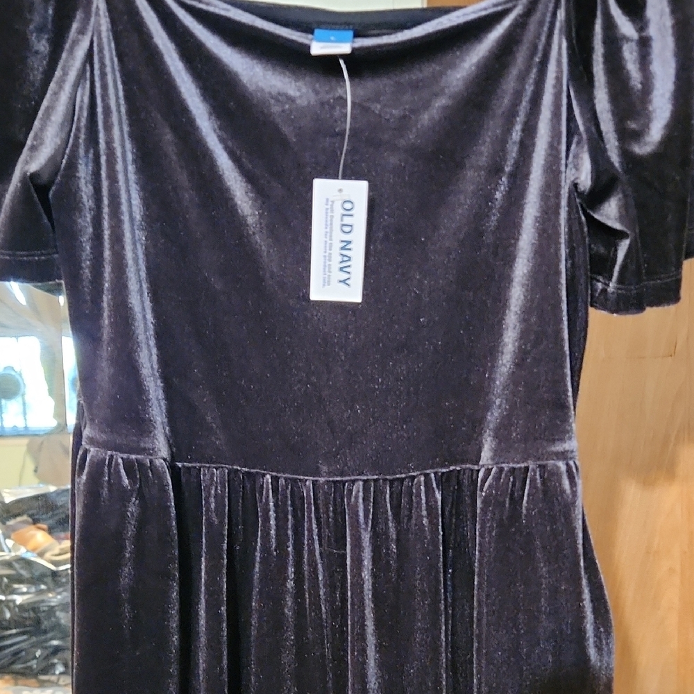 NWT Old Navy Black Velvet Jumpsuit - Picture 2 of 2